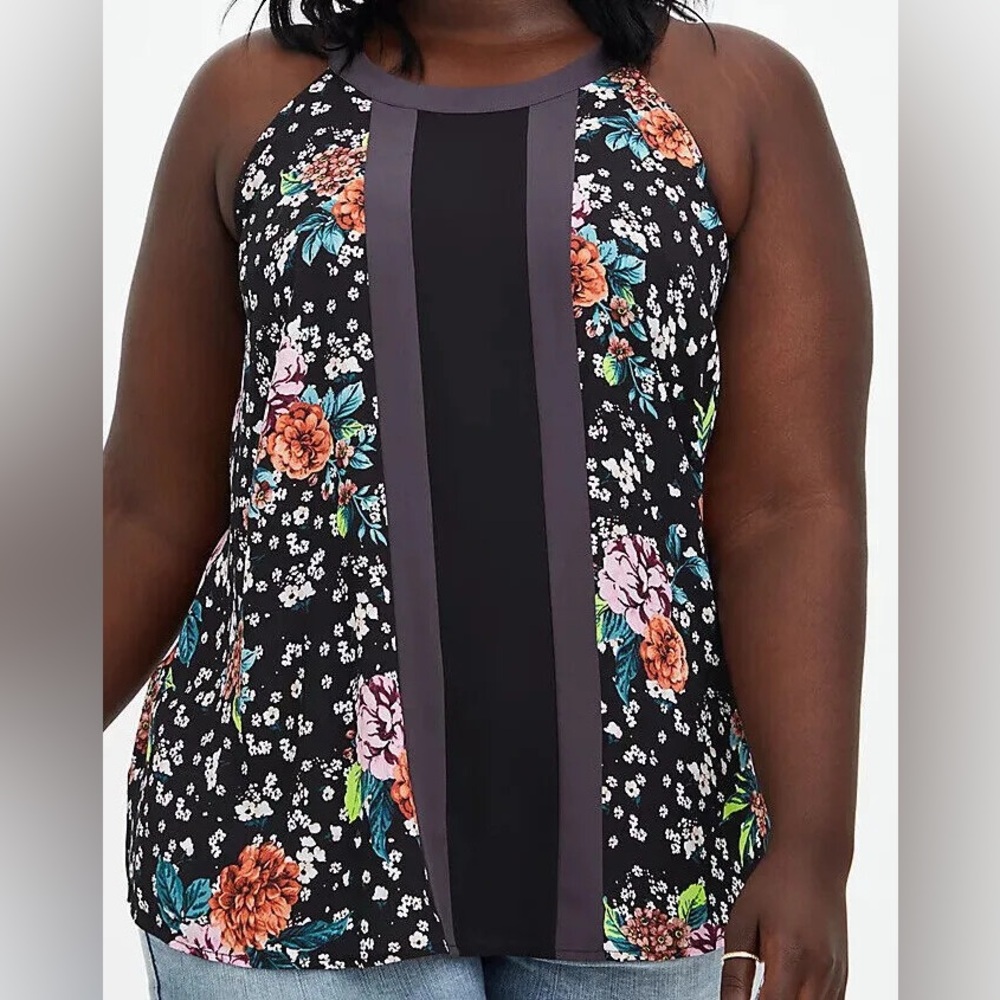 NWOT Torrid Georgette Floral Halter Tank Size 5